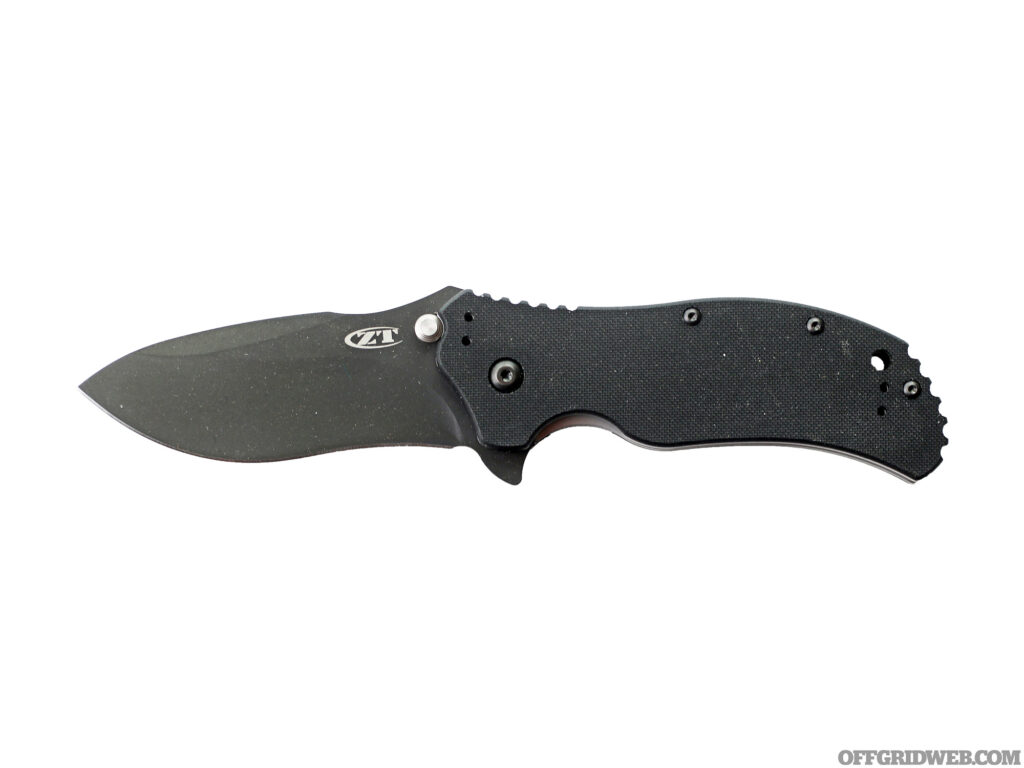 Studio photo of the Zero Tolerance ZT 0350 in the open position.