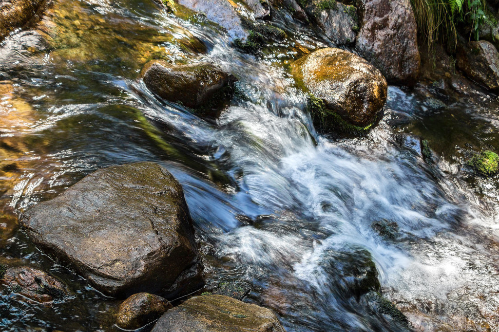 Water over rocks